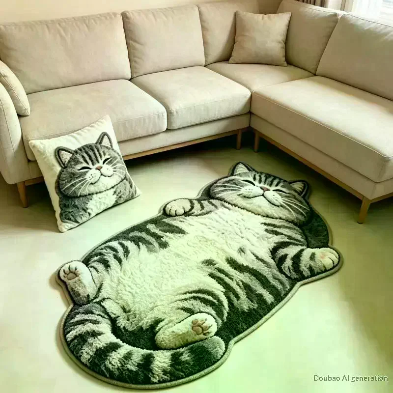 1 Pc Adorable Cat-Shaped Area - đánh giá và giá Jet Home Bathroom Mats