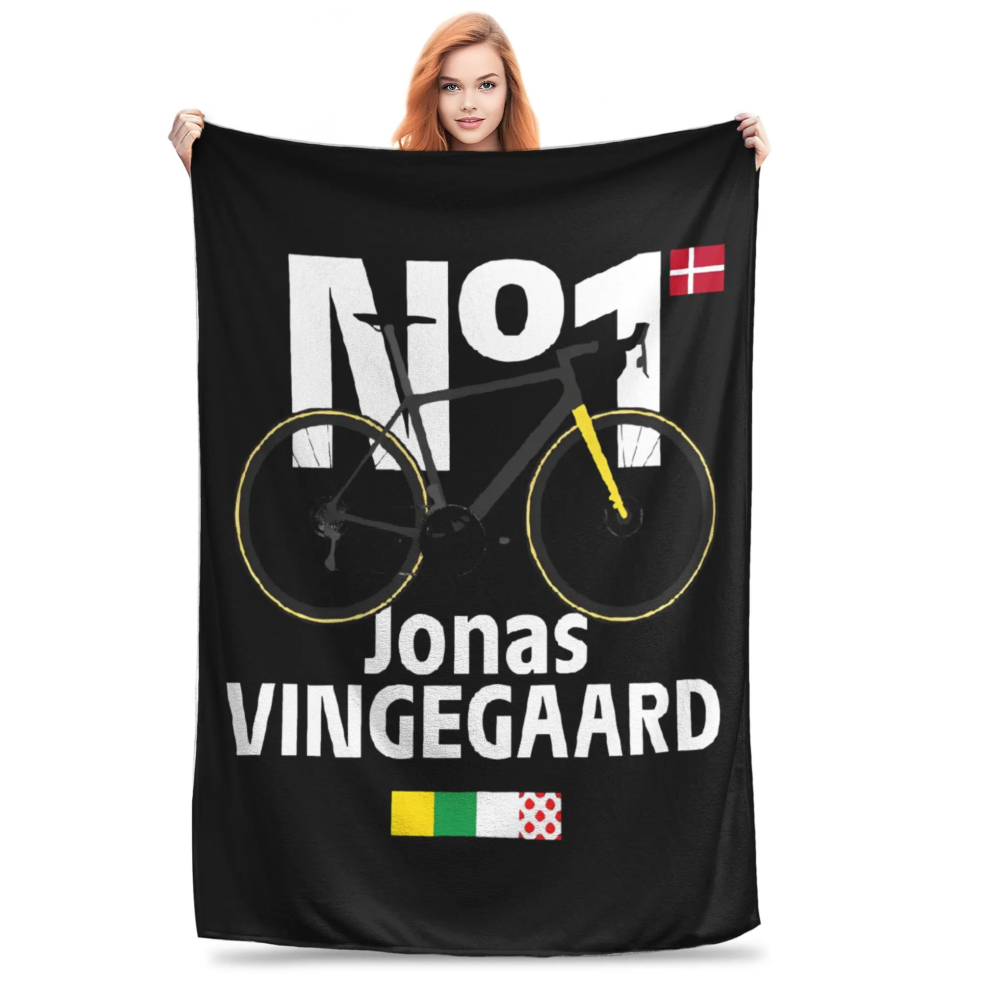 Jonas Vingegaard Blanket Multiple Sizes Super Soft Cozy Cyclist Bicycle Cycling Fan Love Throw Blankets for Couch Sofa and Bed