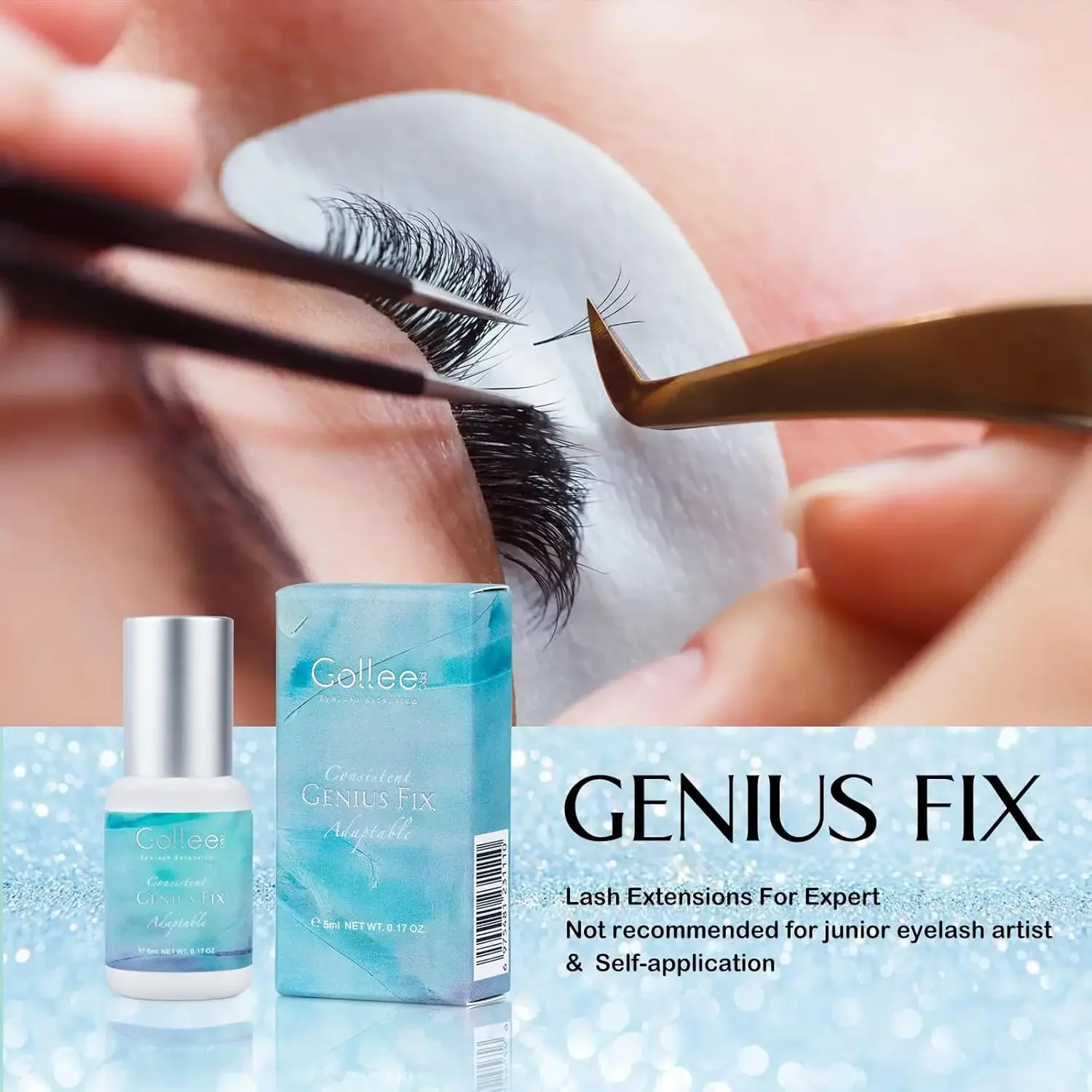 Gollee 10PCS All-weather 0.5S Dry Eyelash Extension Glue Waterproof Oil Proof Professional Eyelash Glue Golle Adhesiver Eyelash