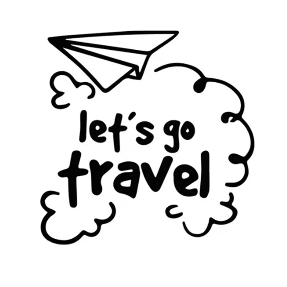 

Adventure Plane Vinyl Car Stickers Waterproof for Camper Van SUV RV Travel Decals - Journey Inspired Auto Decor Accessories