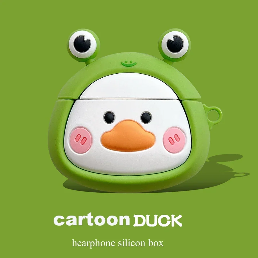 1pc Cartoon duck case For Redmi Buds 4 Active Case Funny Protection Silicone Headphone cover For Redmi Buds 5 Pro cover