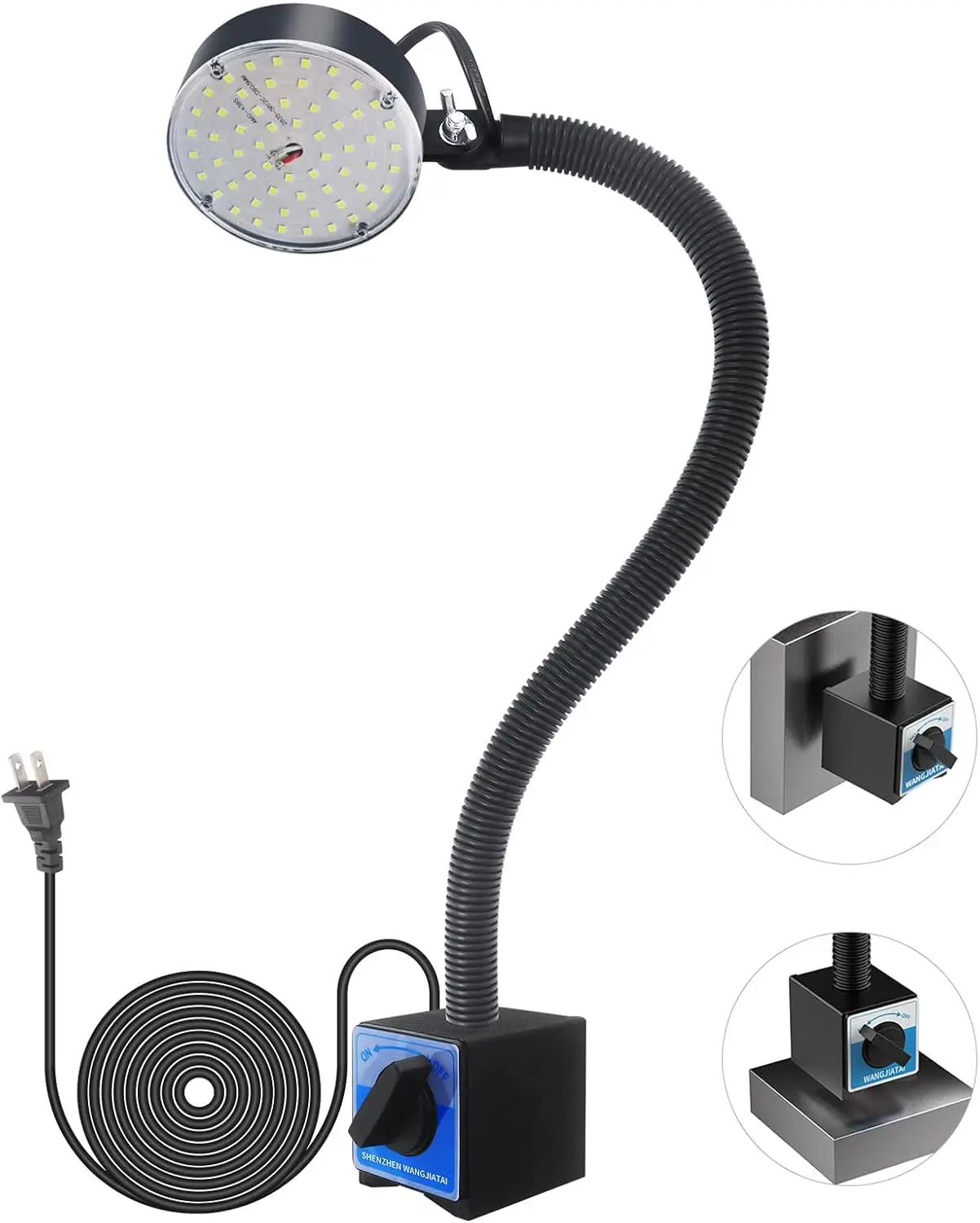

Гибкий магнитный светодиодный рабочий фонарь, 2000 люмен, регулируемый, для токарных станков, швейных машин, промышленного использования