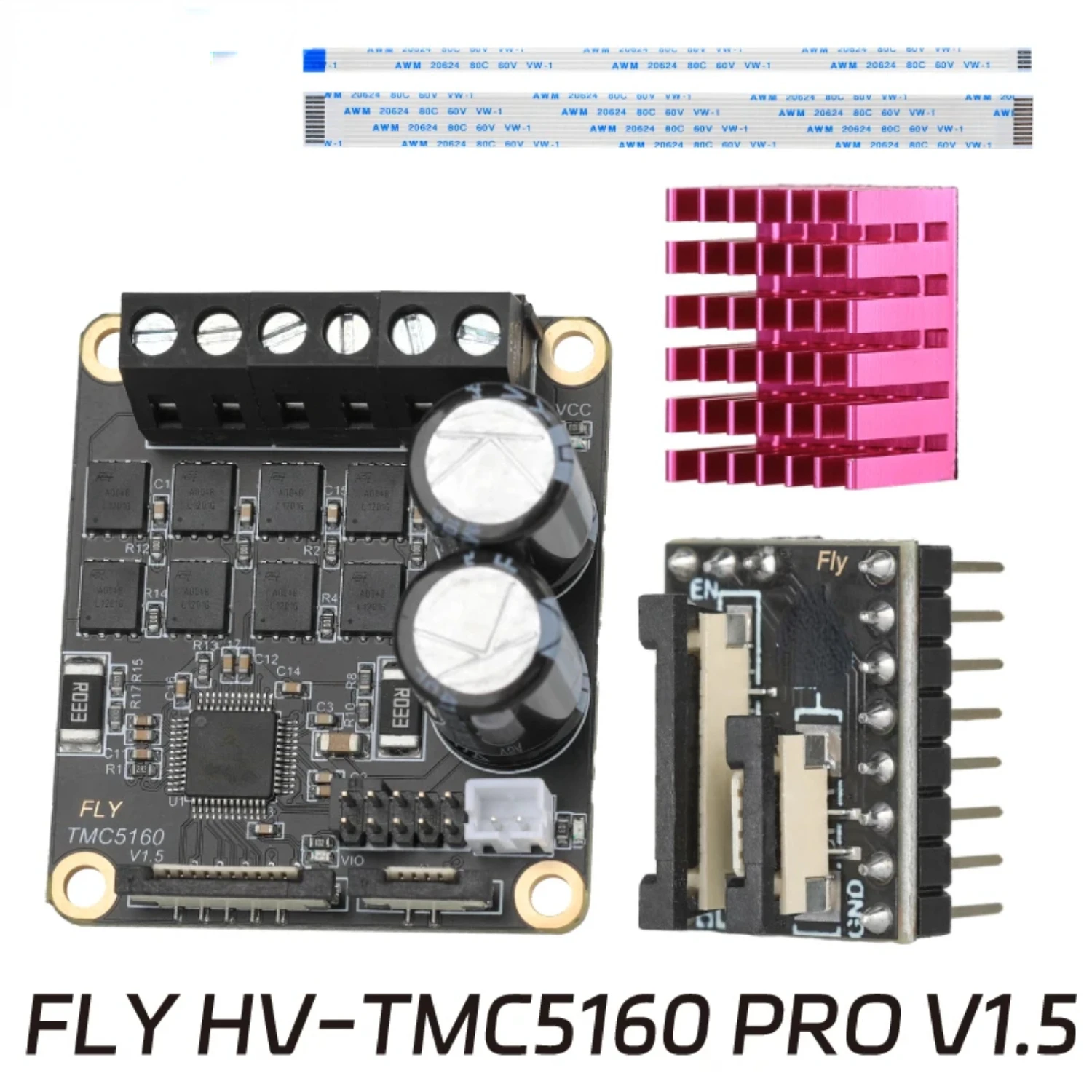 

Fly 24 В/48 В HV TMC5160 Pro V1.5 Драйвер шагового двигателя StepStick Бесшумный для деталей 3D-принтера Marlin/Klipper/RRF