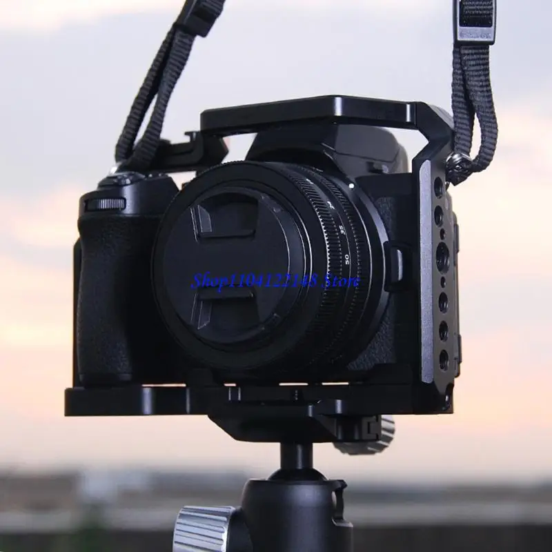 

P9FA Protective Cage for Z50 Camera Cold Shoe Mount Aluminum Alloy Frame Cover 1/4'' 3/8'' Screw Hole Mount Frame