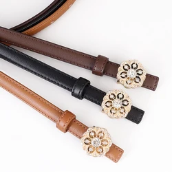 15mm elegant design split leather belt for women