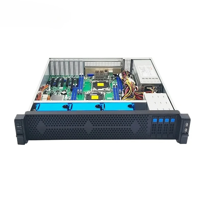 Compact 2U rack hotswap server chassis 4 ssd bays support eatx board S24304 with sata or nvme backplane enclosure depth 430mm