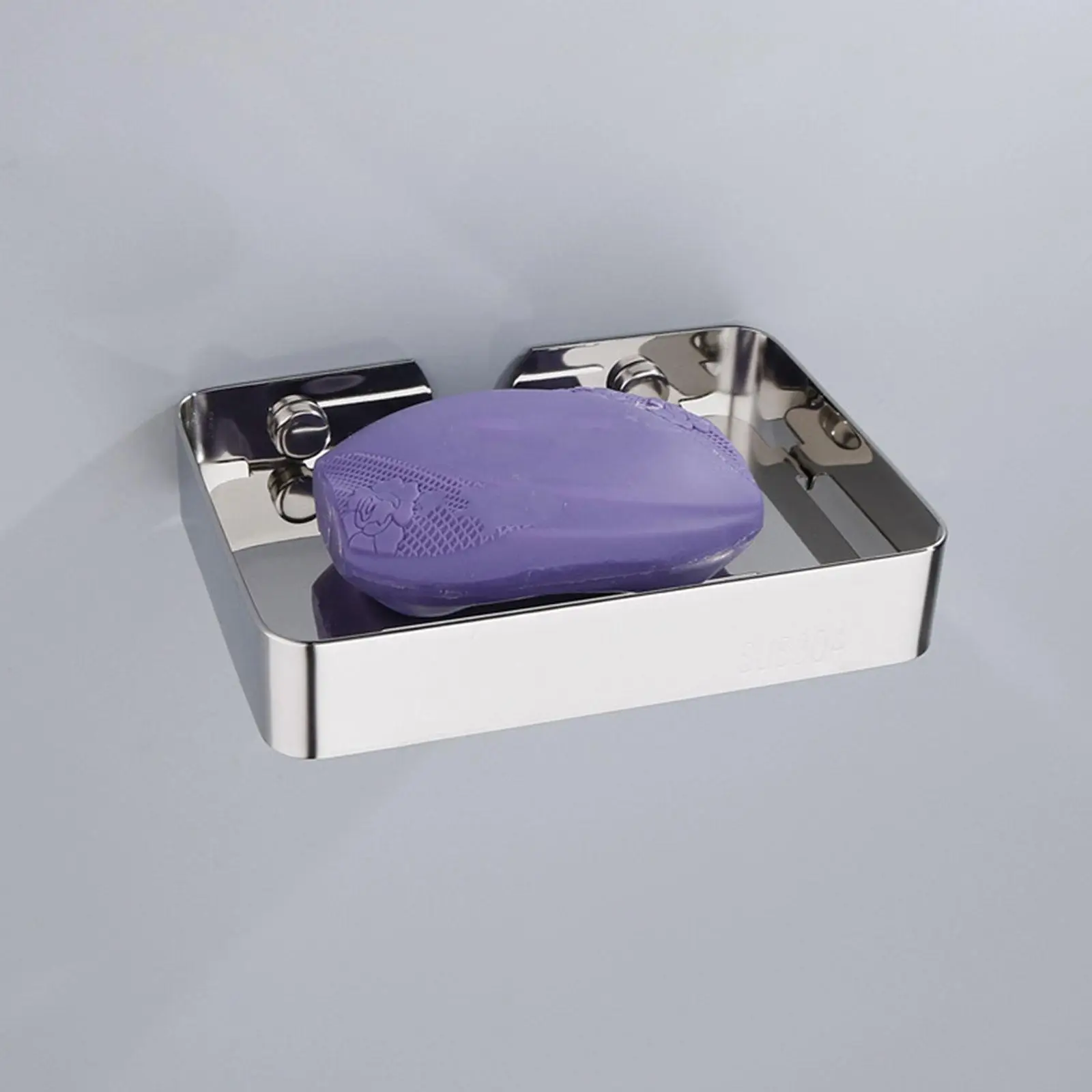 Stainless Steel Soap Dish Rustproof Creative Wall Mounted Soap Tray for Bathroom Home Dorm Storage Rack Shower Soap Shampoo