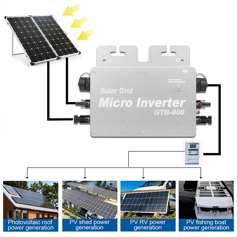 Competitive Price Grid Tie Solar Panel System IP65 400W 600W 800W Solar Inverter Micro