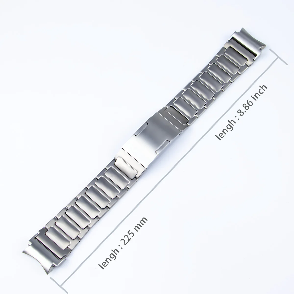 New Model for Samsung Watch 6/5/4 Three-Bead Titanium Strap Button Head Solid I-shaped Clasp