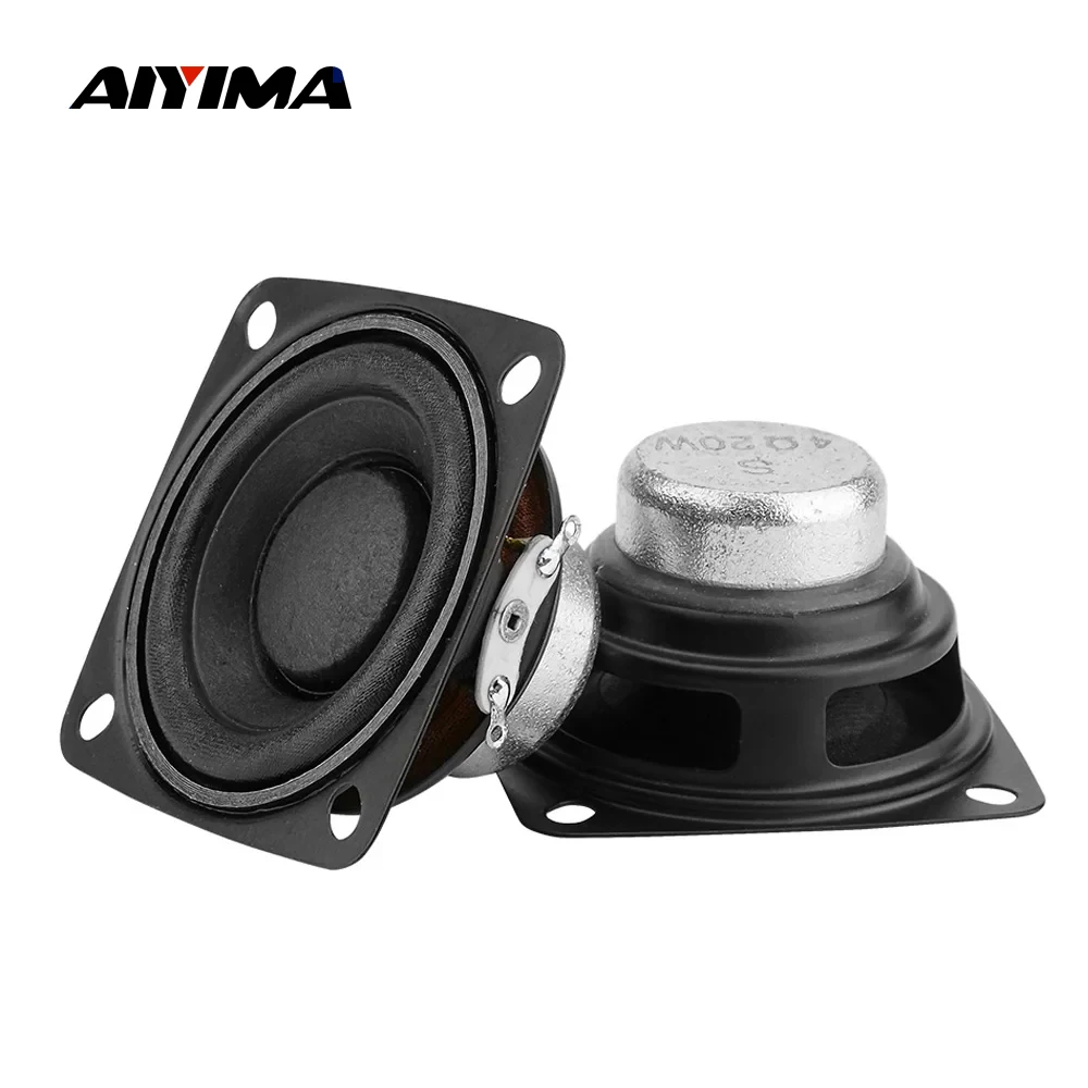 AIYIMA 2Pcs 2 Inch Full Range Audio Sound Amplifier Speaker 52MM 4 Ohm 20W Home Theater Loudspeaker DIY Bluetooth Speakers