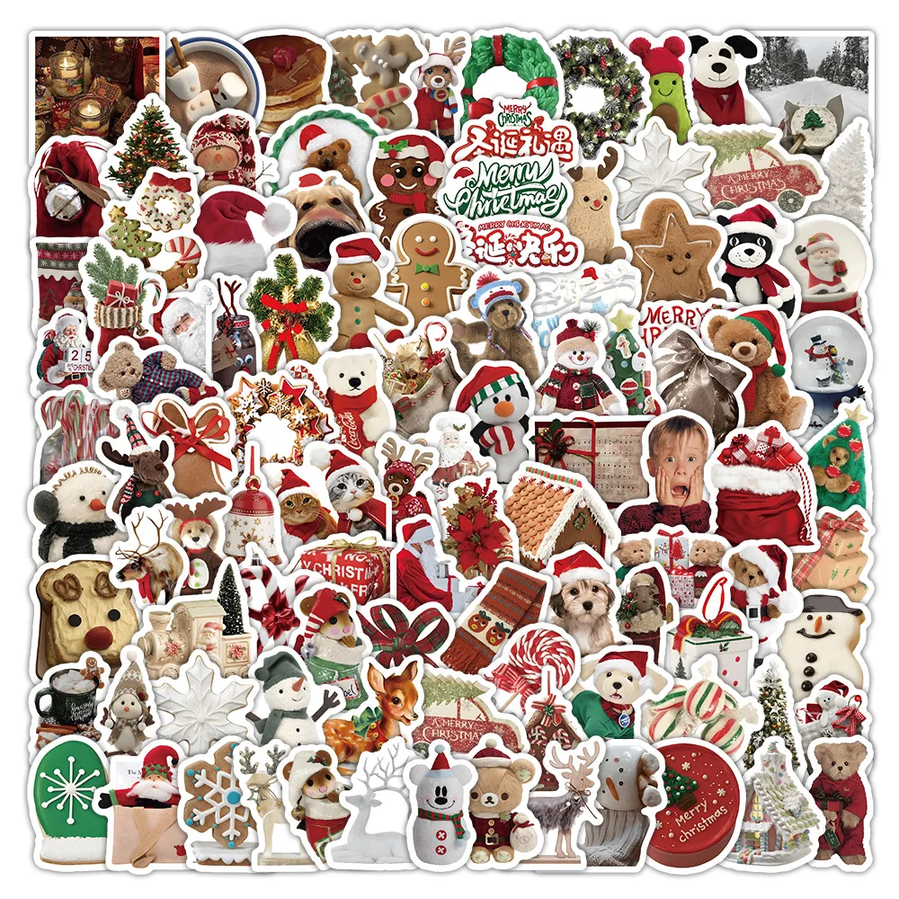 

10/50/103PCS Cartoon Christmas Gift Graffiti Stickers Creative DIY Decoration Mobile Phone Case Notebook Water Cup Kids Gifts