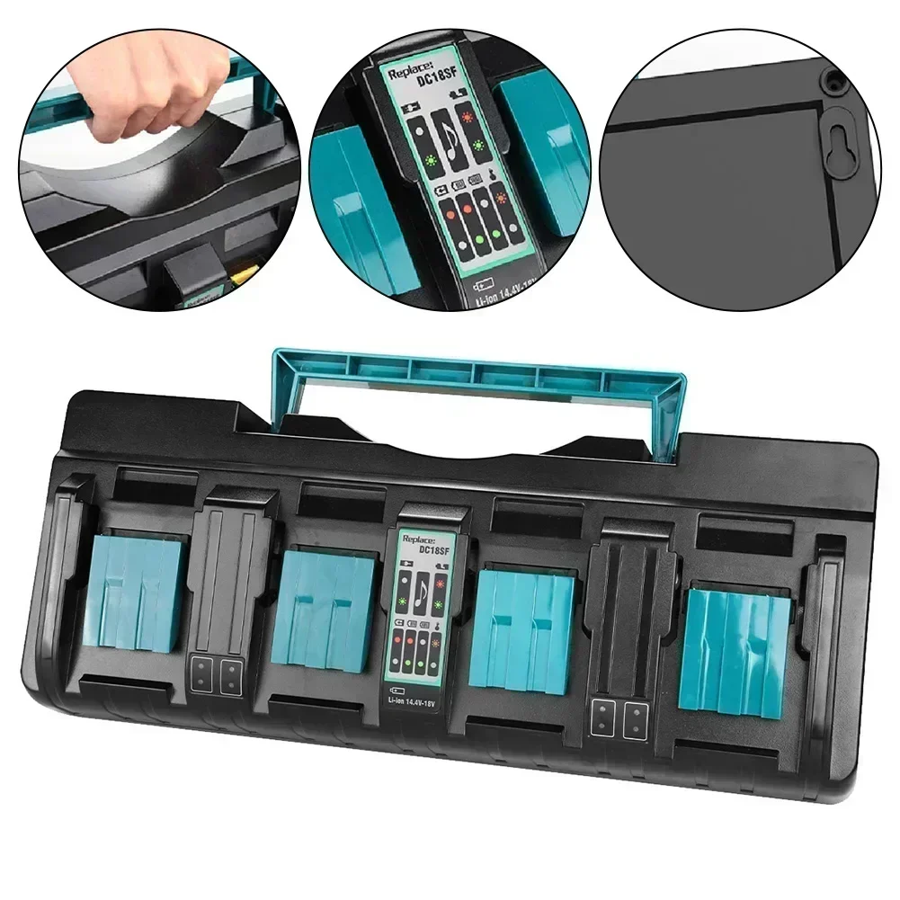 

DC18SF 14.4V-18V Four-port Lithium-ion Charger For BL1830 BL1430 BL1850 BL1840 Lithium-ion Battery Charger Tool Accessories
