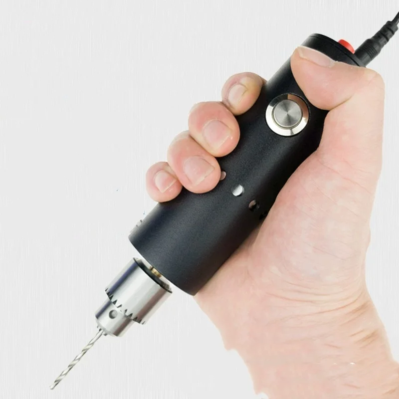 Electric Mini Drill 3V-24V Handheld Home Use Engraving Machine with Stepless Speed Control, Suitable for Sanding and Cutting