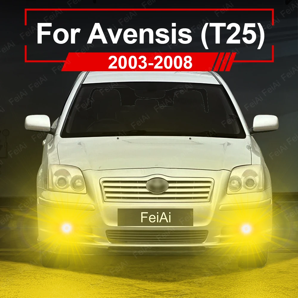 

For Toyota Avensis T25 Fog Lights LED Bulb 2003 2004 2005 2006 2007 2008 Avensis Accessories Car Front Fog Light White Yellow