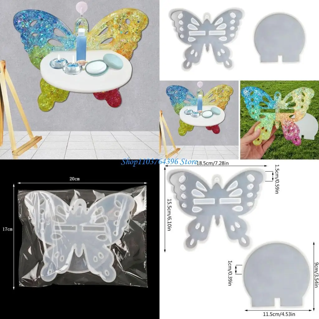 

1 Set Silicone Resin for Butterfly Tray Mold Epoxy Resin Casting Molds for Jewelry Headwear Storage Plate Office Home