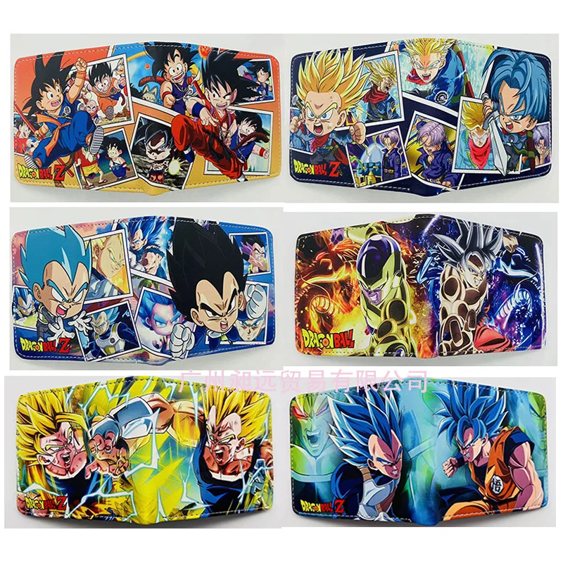 Anime Dragon Ball Wukong Short Purse Young Men Women Students Fashion Short Wallet Gifts for Children