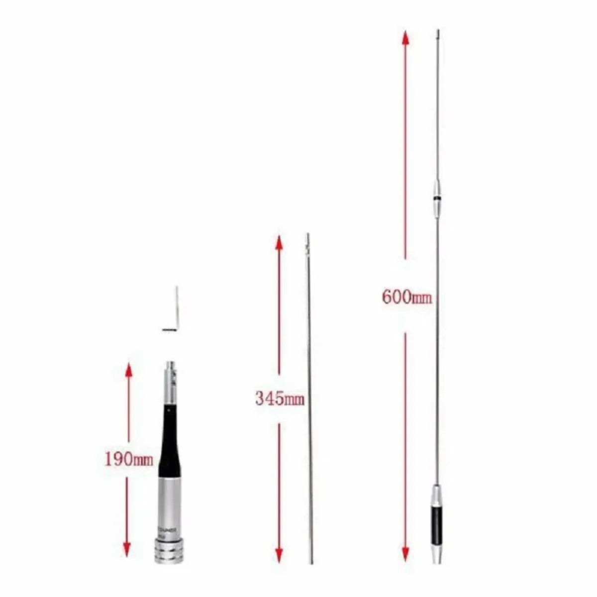 SG-7500 Antenna 108cm 42.5in VHF UHF 144Mhz 430Mhz High Gain Signal Boost for Car Mobile Amateur Radio Station Aerials