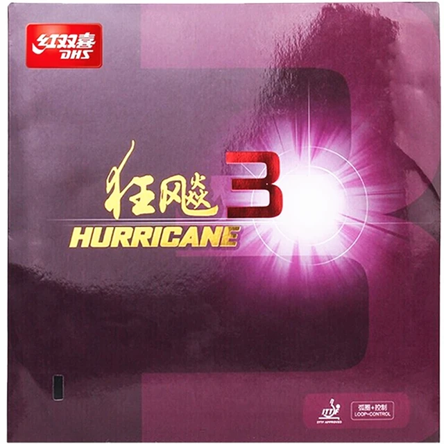 DHS Hurricane 3 tenis stołowy guma oryginalne pestki-w DHS ping pong gąbka
