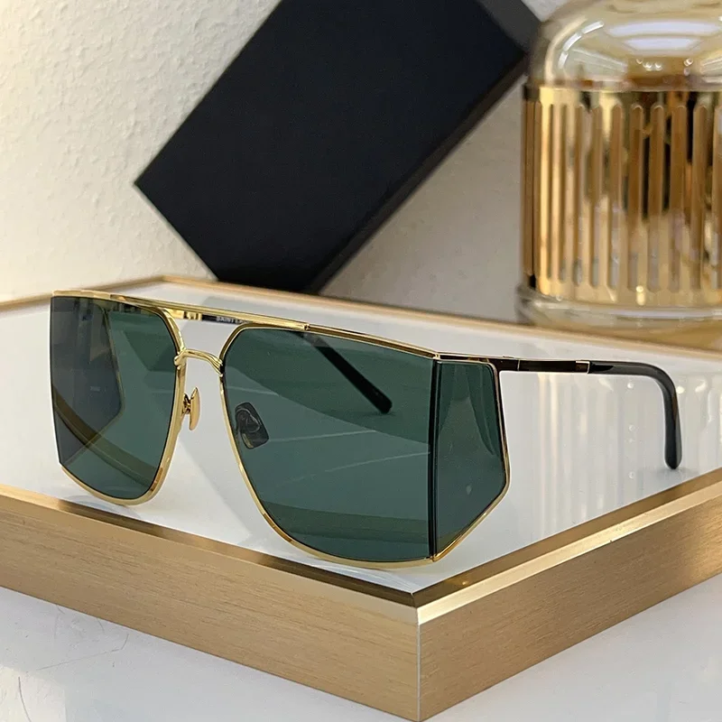 Original High Street Gold Edge Sunglasses Female SL750 Classical Niche Fashionable Alloy Solar Glasses for Women