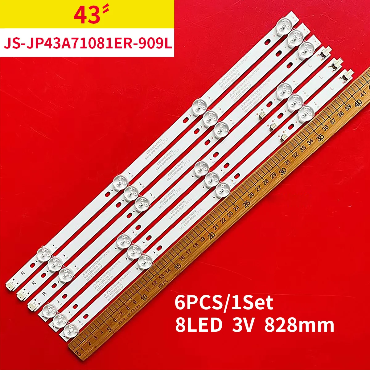 LED Strips for JS-JP43A71081ER.909L(91210) R72-43D04-018-10 828121T.60034.3P HI VHIX-43F169MSY VHIX-43U169MSY systems K43DLJ10US