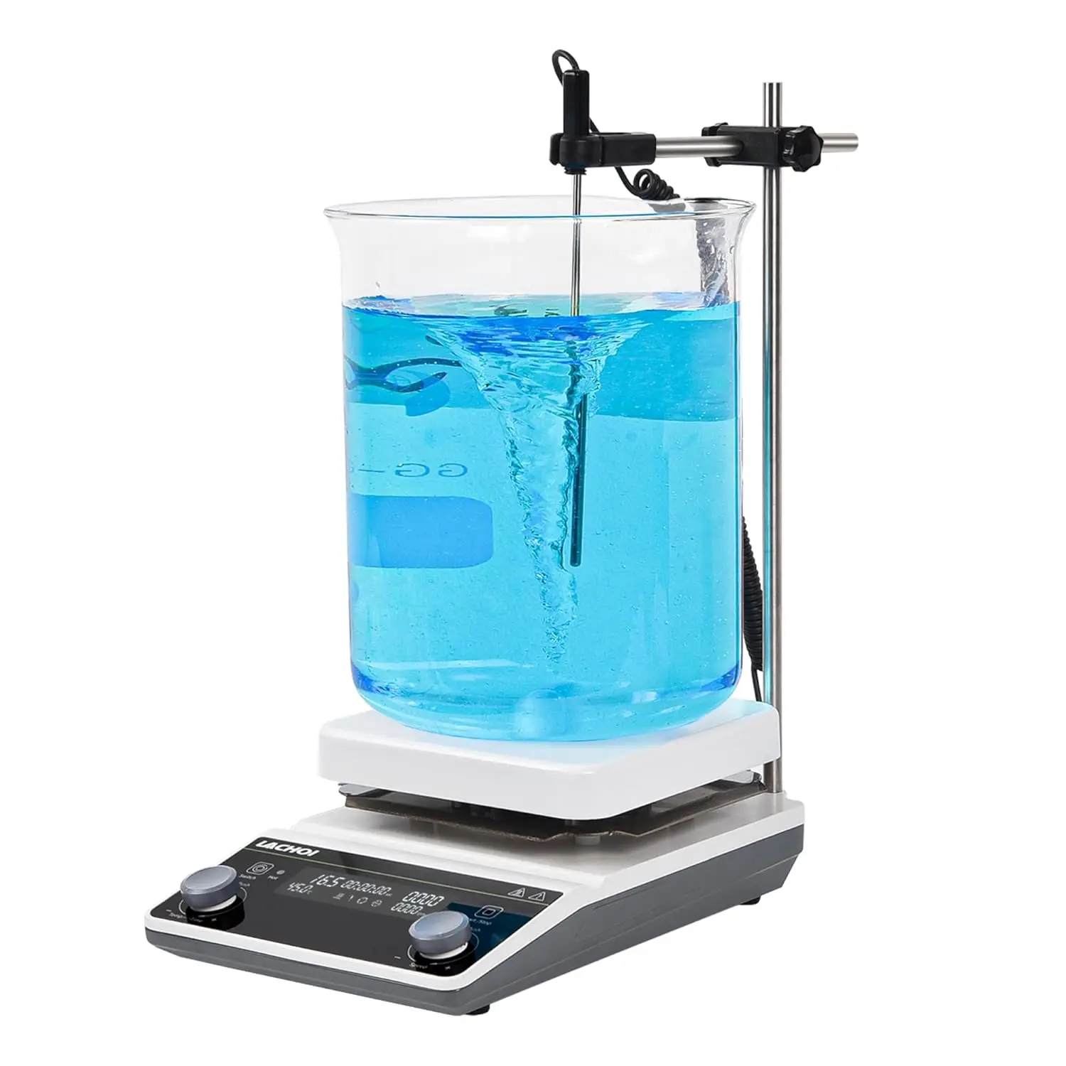 Magnetic Stirrer Hot Plate Max 20L Stirring Capacity LCD Display Magnetic Stir Plate Max Temp. 350℃/662°F Hotplate Stirrer 50-20