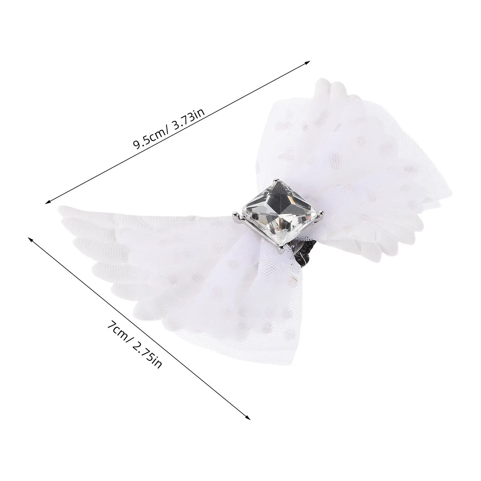 2Pcs Detachable Tulle Polyester Bowknot Shoe Clips for Women High Heels Elegant Removable Shoe Jewelry Decorations Wedding Party