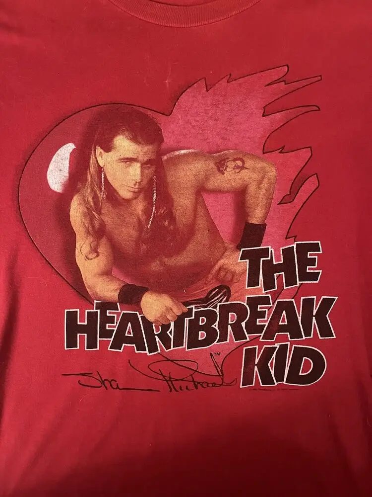 Vintage  1995 HBK Shawn Michaels Heartbreak Kid Wrestling T Shirt Size Large