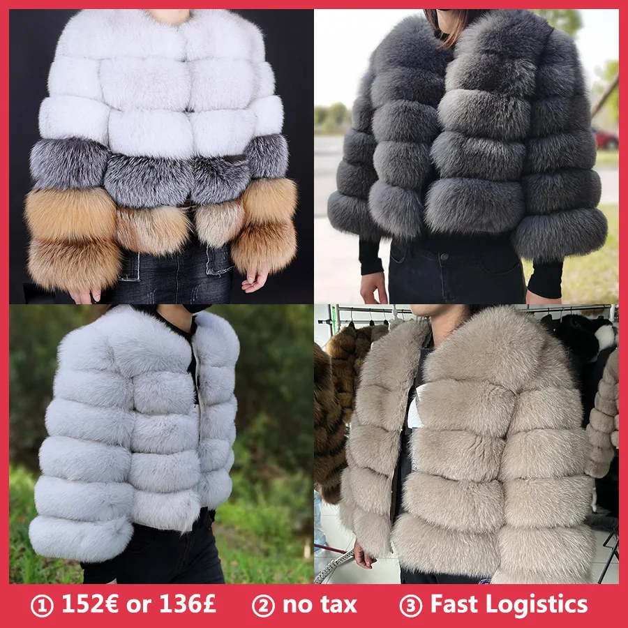 MAOMAOKONG 2023 Natural Real Fox Fur Coat Real Fur Coat 100% Real Natural Raccoon Fur Women's Jackets Winter Vest Fashion Luxury