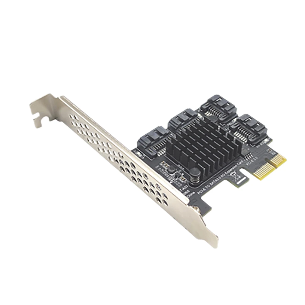 

PCIe to 4/8 Ports SATA 3 III 3.0 6 Gbps SSD Adapter PCI-e PCI Express x1 Controller Board Expansion Card Support x4 x6 x8 x16