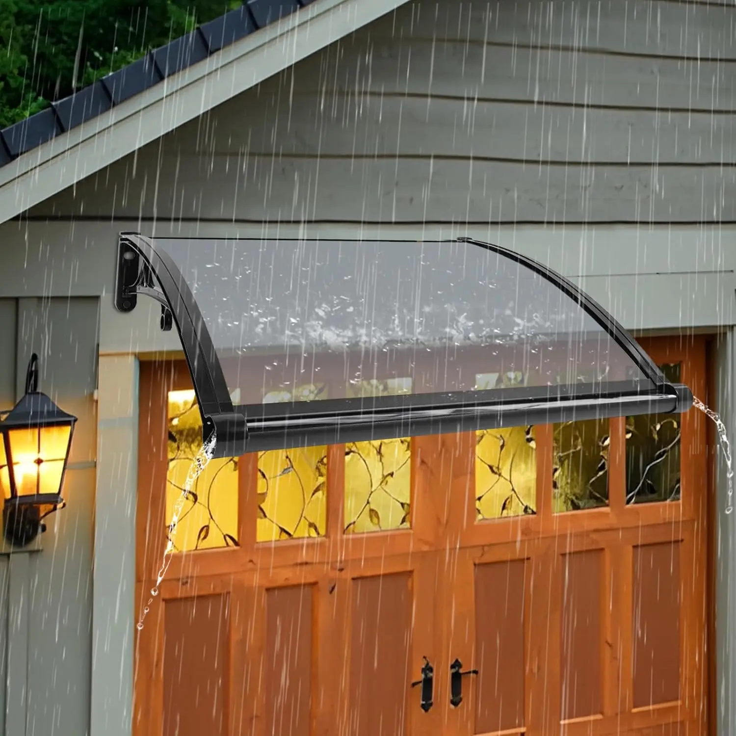 Window Awning Door Canopy, Rain Cover For Doors And Windows Front Door Canopy Overhang Awning With Bracket For Sun Shutter, Uv,