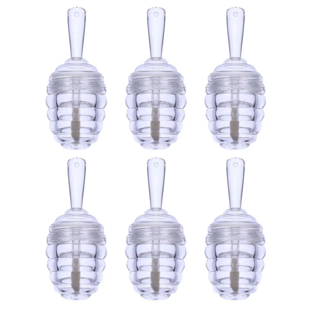 6 Stuks Transparante Lipgloss Tubes Honingraat Lippenbalsem Fles Lipstick Container Lekvrij Duurzaam voor DIY Lipstick Vloeistof