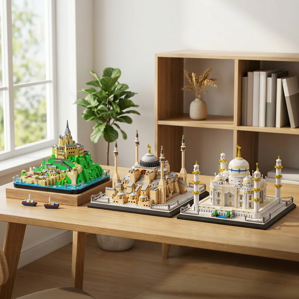 

1438PCS Türkiye Hagia Sophia Cathedral Taj Mahal Building Blocks World Famous Heritage Architectural Construction Brick Toy GifT