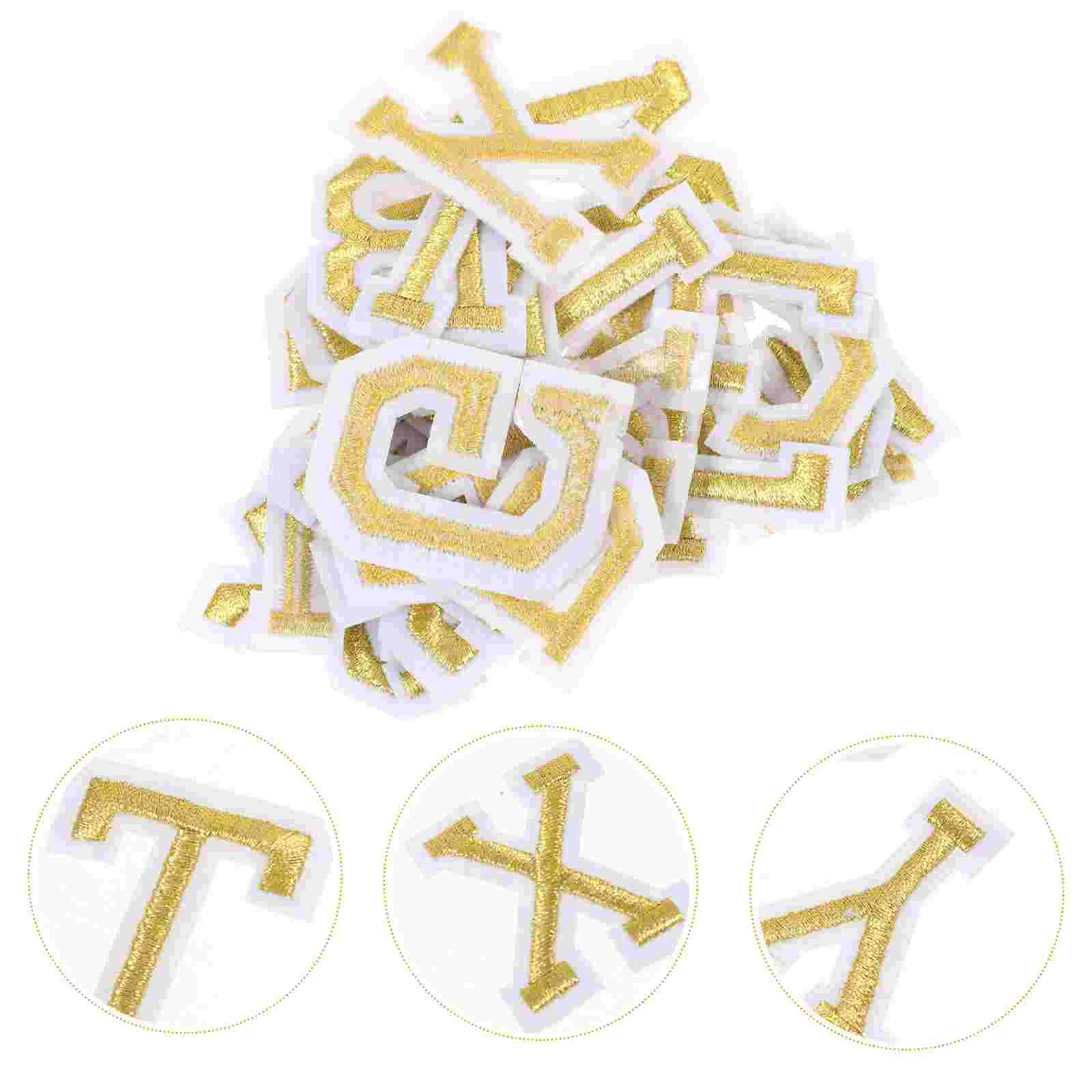 26 Pcs Embroidered Cloth Patch Clothes Appliques Hat Letter Decor Accessories Number