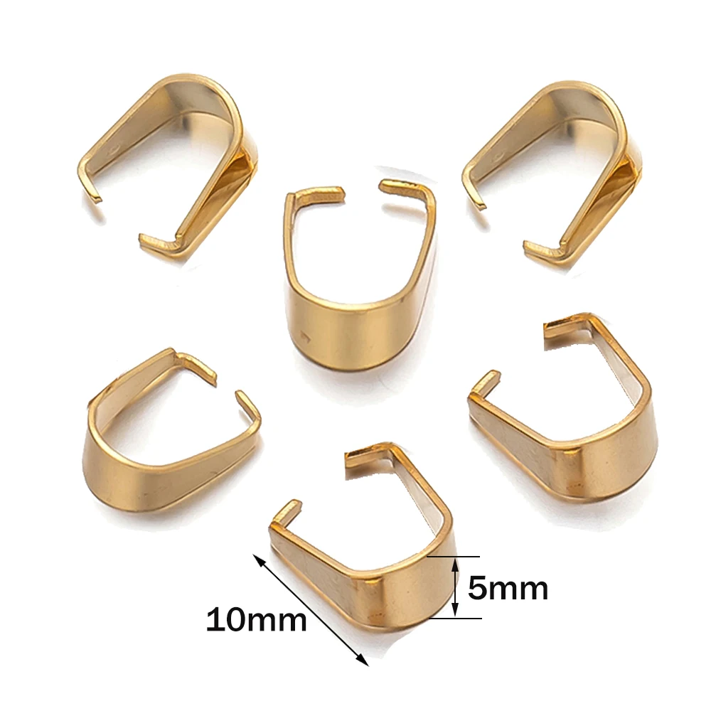 50 قطعة 304 الفولاذ المقاوم للصدأ المفاجئة على الكفالات هوك قلادة المشابك قرصة مقاطع الكفالة المعلقات ل قلادة مجوهرات Craft بها بنفسك الحرفية صنع