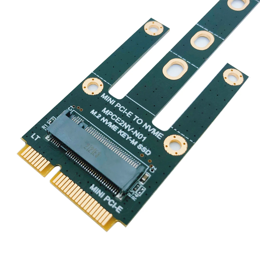 NEW Mini PCI-E to NVME Adapter Card Board Converter Expansion Card Riser Supports 2230 2242 2260 2280 M.2 NVME PCIE M Key M2 SSD