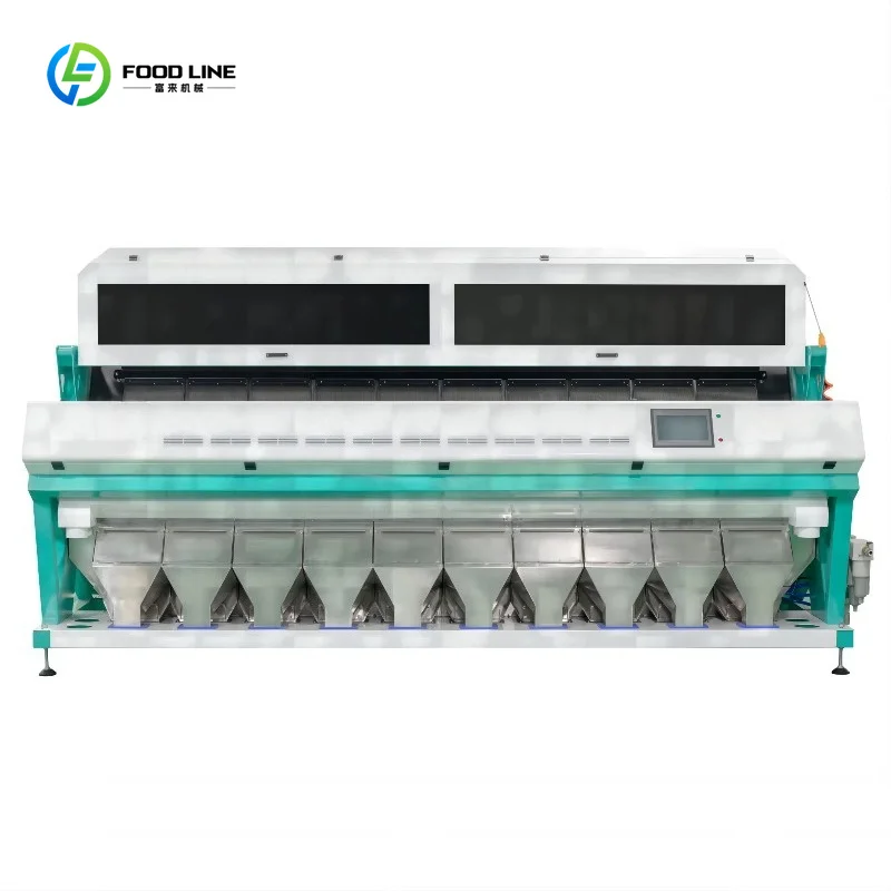 10 Chutes 640 Channels Intelligent AI Optical Color Sorter Machine Corn Wheat Quinoa Sorting CE Multifunctional Custom