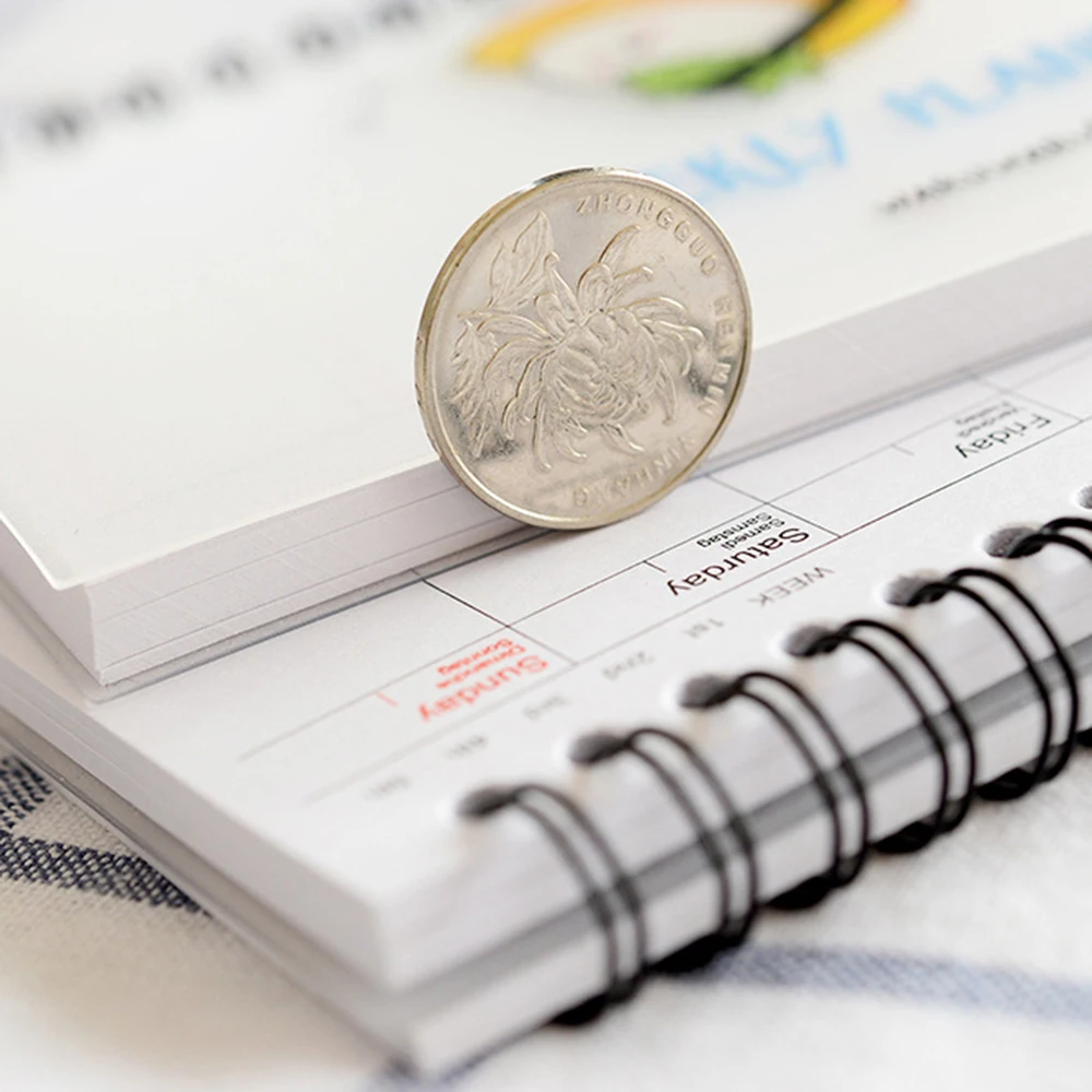 لطيف Kawaii الكرتون مخطط أسبوعي 50 صفحة لفائف دفتر جدول الأعمال Filofax للأطفال هدية جميلة القرطاسية مذكرات كراسة الرسم جدول الأعمال