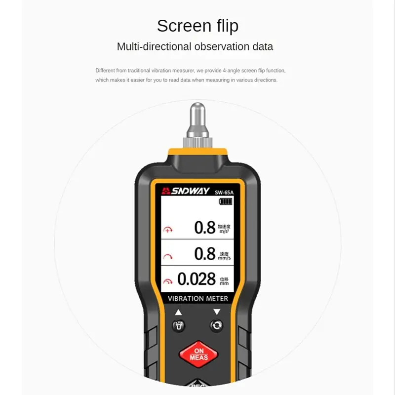 DT38 SNDWAY SW65A Digital Vibration Meter High Precision Vibration Detector Vibration Meter