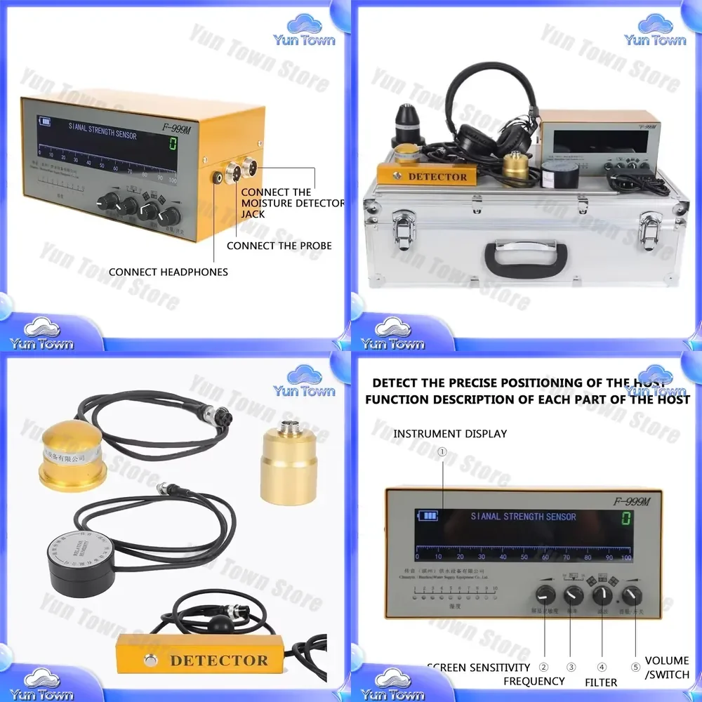 for F999M floor heating leakage detector for indoor outdoor use pipe leak locator tap water pipe detection accurate side