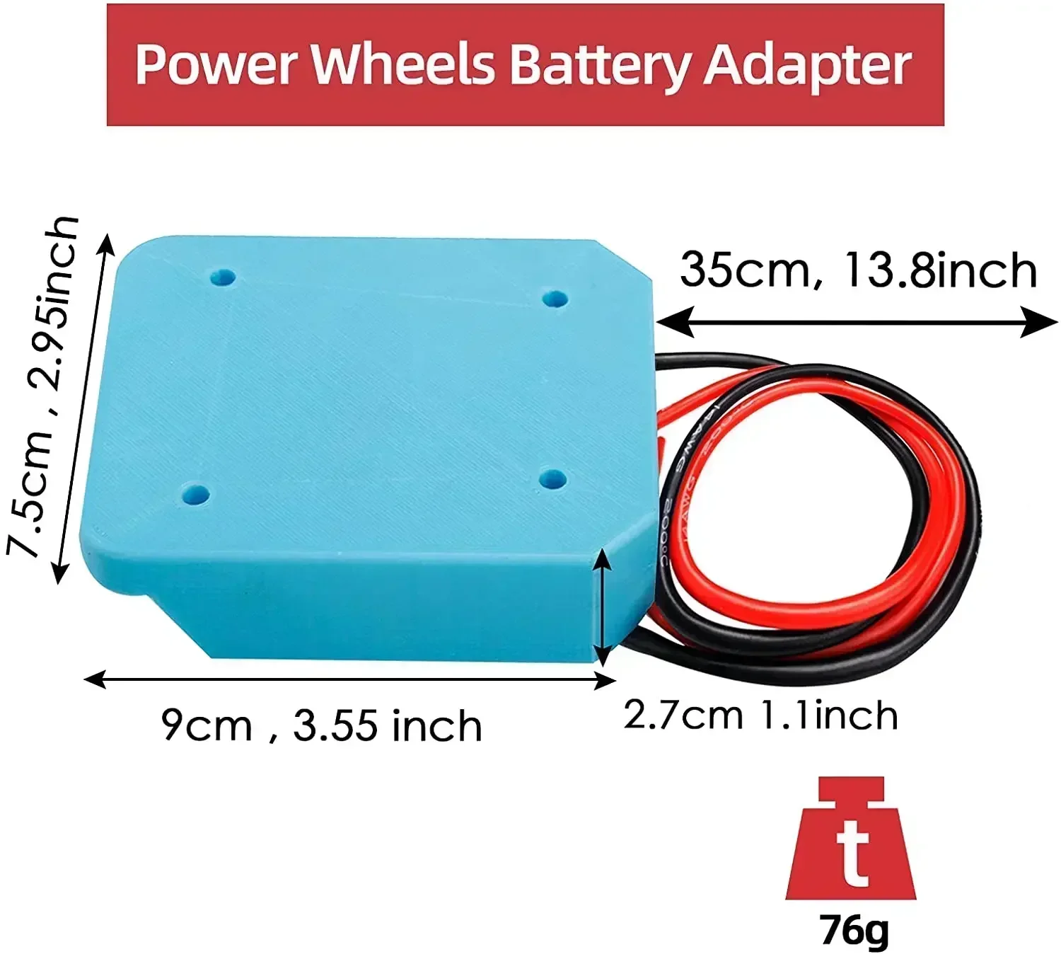 ล้อไฟฟ้าสำหรับแบตเตอรี่ Makita 18V Li-ion เชื่อมต่ออะแดปเตอร์ DIY ผู้ถือท่าเรือ12AWG เครื่องมือไฟฟ้า