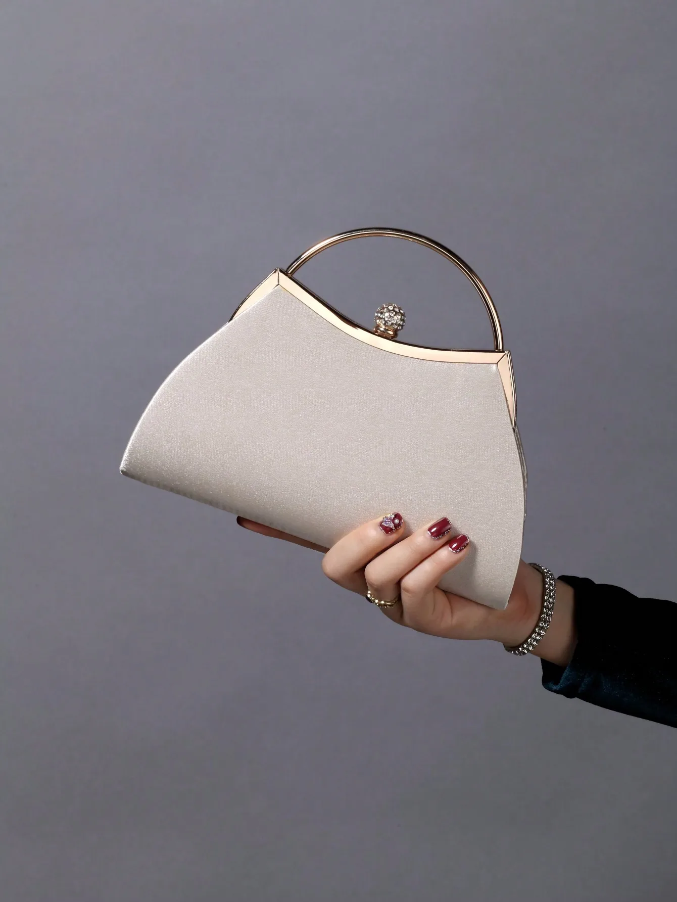 Embreagem metálica com strass brilhante: bolsa de noite elegante e brilhante, para festa/casamento/baile de formatura, combina com vestidos de férias/lantejoulas