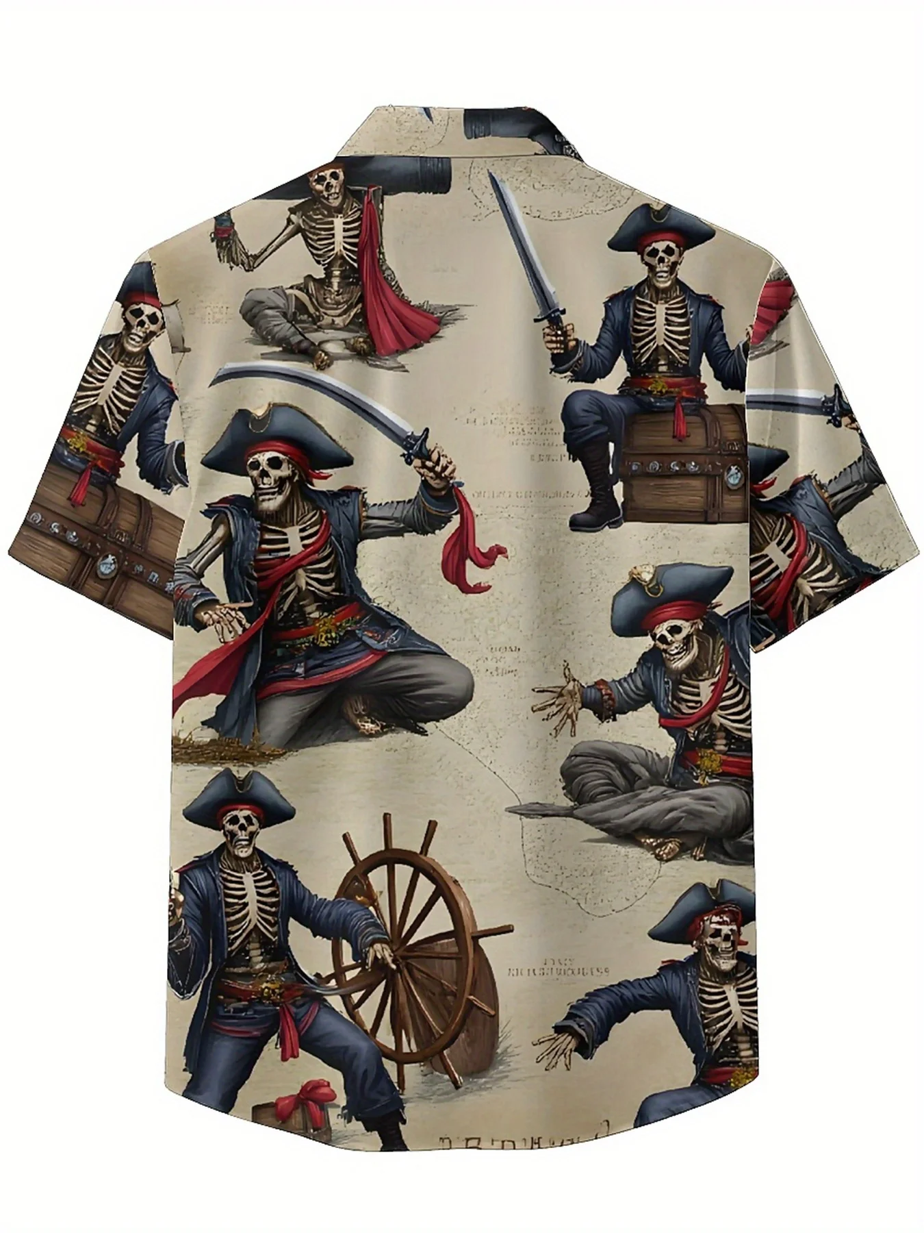 قمصان هاواي مقاس كبير للرجال نمط مغامرة القراصنة، قمصان ألوها للجنسين، قمصان صيفية جديدة، ملابس الشارع