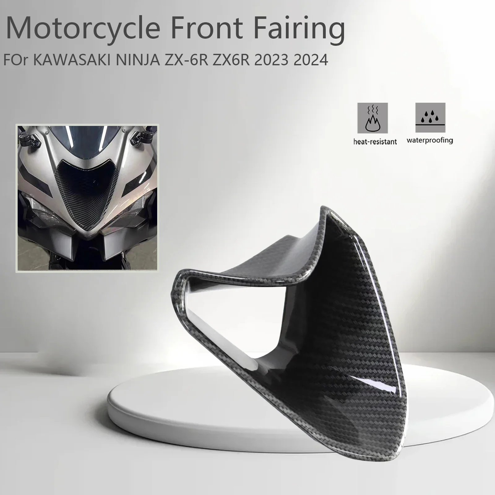 

Motorcycle Front Fairing For KAWASAKI NINJA ZX-6R ZX6R zx6r zx-6r 2023 2024 Air Inlet Stamping Port Shell Cover Housing Guards