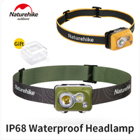 Naturehike Waterproof Headlamp LED Headlight Camping Lamp Outdoor Survival Tool IP68 SOS Flashing Light 60 Degree Adjustable