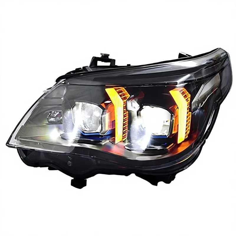 Car Lights for E60 12V LED Headlight Projector Lens New 2003-2009 523i 530i Angel Eye DRL Automotive Accessories