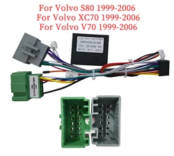16Pin Car Wiring Harness Adapter Canbus Box Decoder Android Radio Power Cable For Volvo S80 XC70 V70 S60 1999-2006