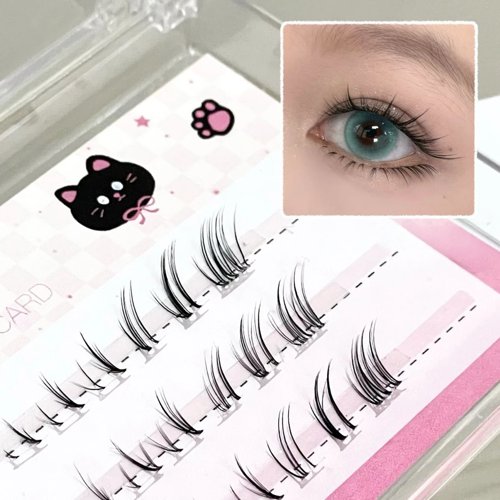 4-7 مللي متر Traceless شفافة الجذعية السفلى جلدة مانغا الرموش الصناعية تحت رمش DIY بها بنفسك مجموعات الرموش الفردية للنساء ماكياج