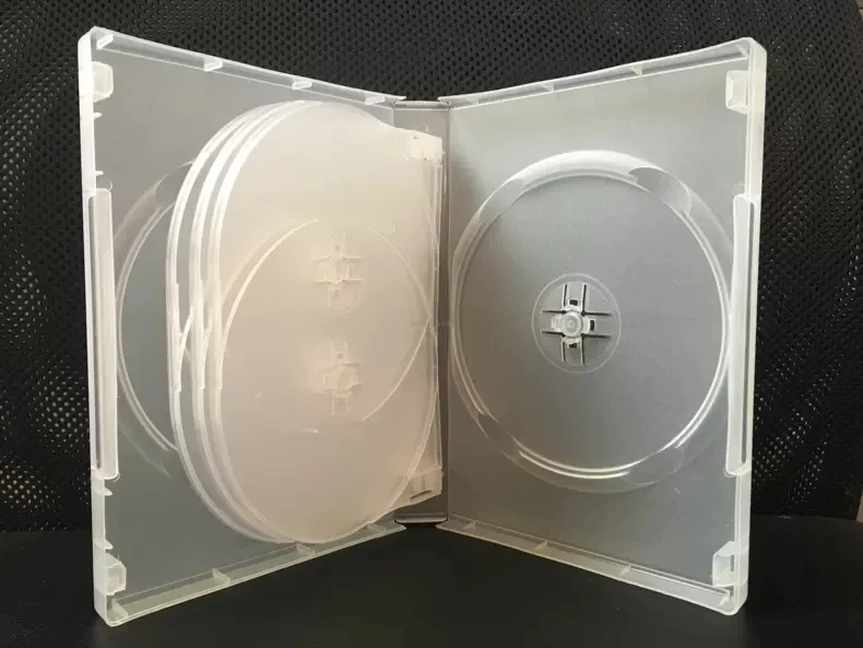 

CD Case DVD BDR Disc Box White Plastic For 8 Discs 5Pcs/Pack