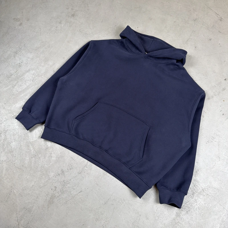 Übergroße Herren Graue Kapuzenpullover Sweatshirt Fleece Übergroßer Kapuzenkragen Baumwolle Herbst-Hoodies Lässiger Lockerer Schnitt Ultra Weicher Pullover – Detail 25