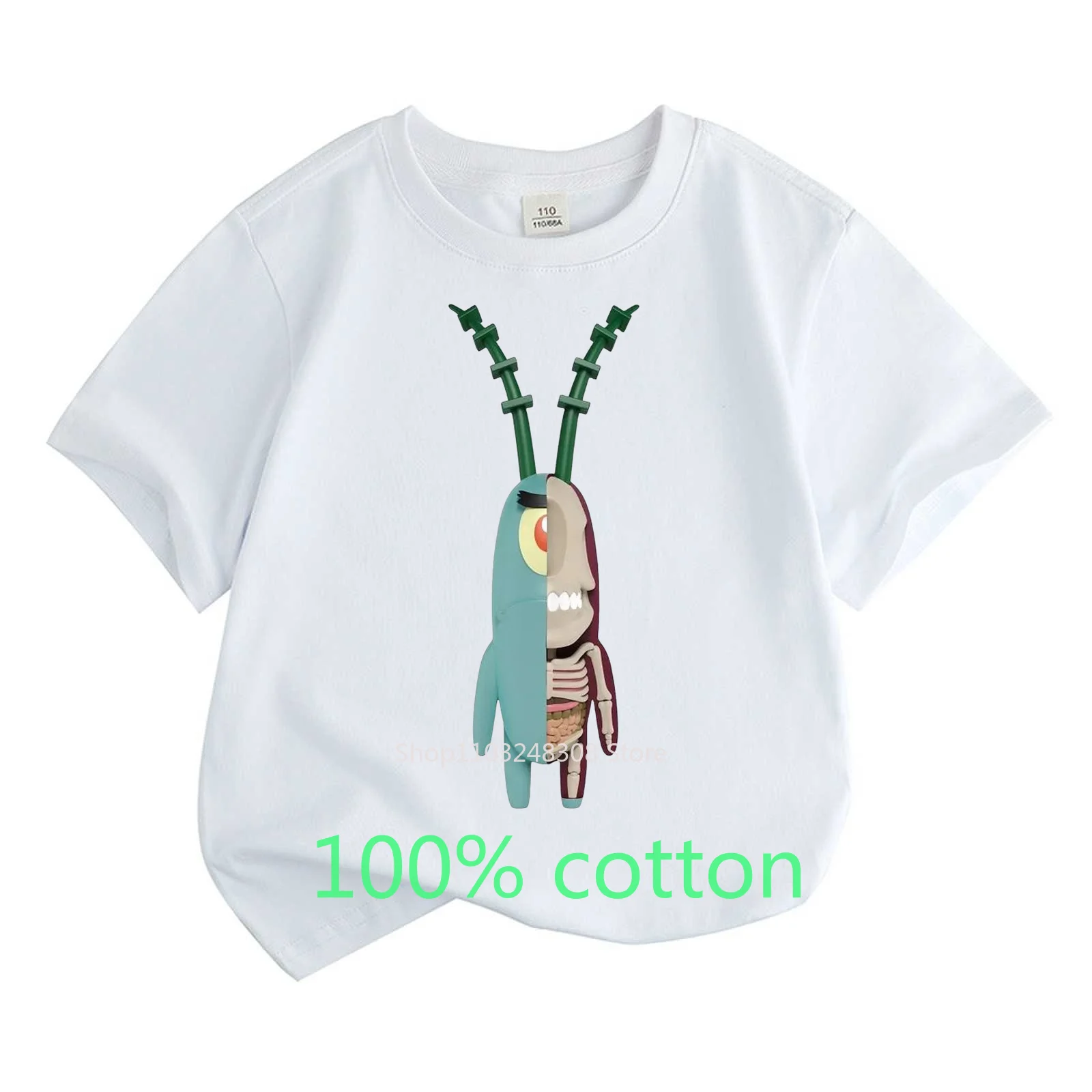 Cartoon Ruffian boss 100%Cotton T-shirt Summer Fashion Children Clothes Kid Boys Girls Kids Top Toddler Round Neck Short-sleeved